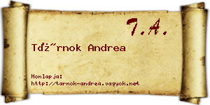 Tárnok Andrea névjegykártya