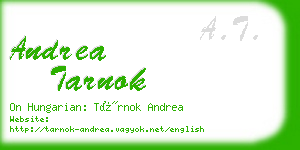 andrea tarnok business card